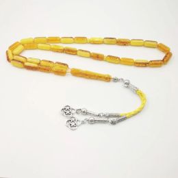 Clothing Man's Resin Tasbih Ambers Colour Rosary Muslim Luxurious bracelet Tesbih 33 Beads Misbaha Islam bracelets