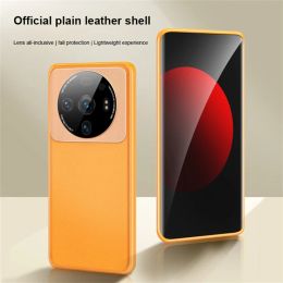 Covers Ultrathin Solid Color Leather Phone Case For Xiaomi 12s Ultra Lens Film Allinclusive Antibump Soft Protective Cases Cover