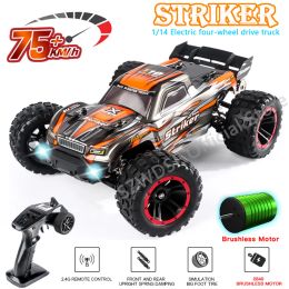 Cars HBX 2105A T10 1:14 75KM/H RC Car 4WD Brushless Remote Control Cars High Speed Drift Monster Truck for Kids vs Wltoys 144001 Toys