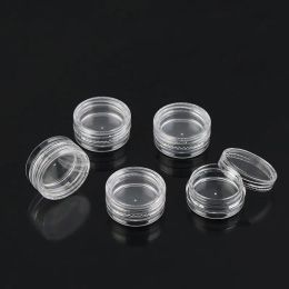 wholesale 2.5g Containers Jars Bottle Clear Plastic Box Transparent 2.5 g For Cosmetic DAB Wax Storage Makeup Balm Face Cream Eyeshadow LL