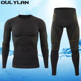 Set Winter Leggings Outdoor Sort Suit Quick Dry Ski Thermal Underwear For Men Male Thermo Clothes Compression Set Thermal Tights