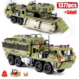 Blocks 1377pcs City WW2 Military Scorpio Heavy Truck Bricks Model Technical MOC transport truck Soldier Building Blocks Toys For kids