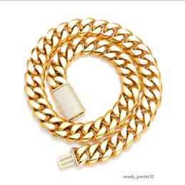 Gold Custom Gold Cuban Link Kette Gold Kubaner Miami Kette 20mm Miami Kubanische Kette Halskette