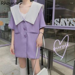 Casual Dresses Dress Women Summer Elegant All-match Female Sweet Korean Style Loose Streetwear Leisure Mini College Simple Vestido Trendy