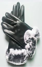 brand new women Sheepskin leather bright gloves female winter warm fashion Windproof Antize gloves8512420