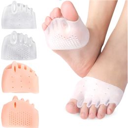 Tool 2pcs Silicone Toe Separator Hallux Valgus Corrector Bunion Orthotics Protector Pain Relief Forefoot Pad Socks Foot Care Pedicure