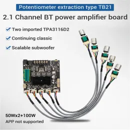 Amplifier ZKTB21 TPA3116D2 BT 5.0 Subwoofer Amplifier Board 50WX2+100W 2.1 Channel Power Audio Stereo Amplifier for subwoofer