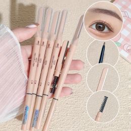 Enhancers 3 In1 Eyebrow Pencil Kit 5 Colours Fine Eyebrow Pens with Eye brow Trimmer Brush Waterproof Eyebrow Tattoo for Eye Brows Makeup