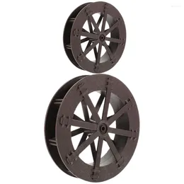 Garden Decorations 2Pcs DIY Rotating Water Wheel Tabletop Chinese Waterfall Replacement Fountain