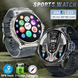 Watches 2024 New 1.85'' Ultra HD Bluetooth Call Smart Watch Men's 710 mAh Large Battery Sports GPS Tracker Smartwatch for Huawei Xiaomi