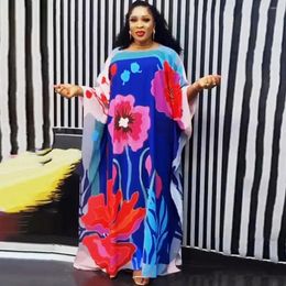 Ethnic Clothing Africa Fashion Blogger Recommend Printed Kaftan Maxi Dresses Loose Summer Beach Bohemian Long Dress For Lady