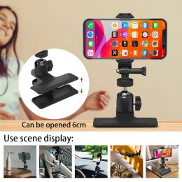 Tripods Rotatable Car Mobile Phone Holder Phone Stand Holder For iPhone Samsung Xiaomi Redmi Huawei Adjustable Telephone Bracket Light