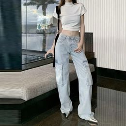 Women's Jeans Fashion Light Coloured Denim Work Pants Loose Dress For Women Business Casual Petite Womens Set