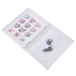 Makers Infant Handprint Photo Frame Ink Pad Set Table Baby Footprint Kit Growth Holder My first year