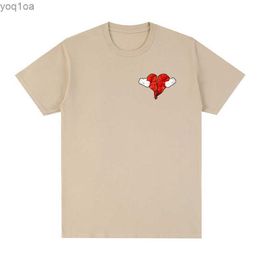 Men's T-Shirts Heart Hip Hop T-shirt Vintage Cotton Men T Shirt New TEE TSHIRT Womens Tops UnisexL2404