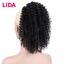 Ponytails Ponytails Lida Afro Kinky Curly Ponytail Indian Human Hair NonRemy Hair Drawstring Ponytail With Combs For Women