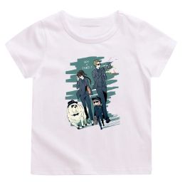 Tees Spy X Family Tshirt Anya Smug Bond Forger Yor and Loid Tshirt Kids Anime Graphic Print Teeshirt 100% Cotton Boys Girls Clothes
