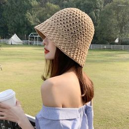 Berets Summer Korean Trend Hat Joker Sun Women Street Casual Fashion Breathable Fisherman In For