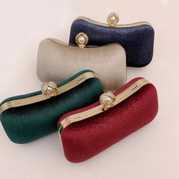 Luxury Design Women Evening Bags Green Clutch Purse Shoulder Two Chains Wedding Party Female Handbags Vintage Crossbody Bag 240418