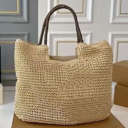 Designer Bag Large Capacity Woven Bag Shopping Knitting Plain Tote Bag High Quality Lady Two Colours Crossbody Bag Summer Beach Fashion Bag