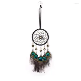 Decorative Figurines Mini Dream Catcher Car Pendant Wind Chimes Feather Decoration Home Decor & Wall Hanging Adornment