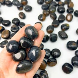 Loose Diamonds 1lb Around 23Pcs Blue Tiger Eye Natural Tumbled Stone (Premium Quality '' Grade) Bulk Wholesale For Energy Crystal Healin