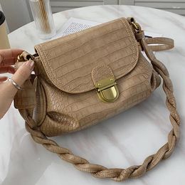 Shoulder Bags Fashion Crocodile Pattern PU Leather For Women 2024 Half Moon Bag Designer Handbags High Quality Female Crossbody