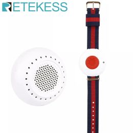 Watches Retekess TD020 Caregiver Pager Wireless SOS Watches Call Button Nurse Medical Call Alert Patient Help System For Home Elderly