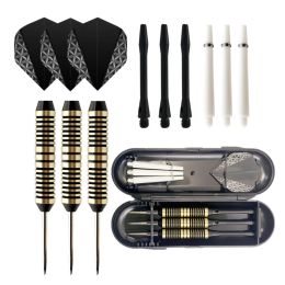 Darts 3Pcs Steel Tip Darts 24 Grams,Aluminum Shafts & Brass Barrel,Steel Tip & Pet Flight Levels in Rec Room,Bar and Game Dropshipping