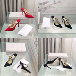 Tacchi ad alto designer di perle Muller Muller Classic Fashion Design Scarpe, pantofole di interpretazione Elegante fascino, confezionamento di scatole regalo designer a scelta multi-colore imballaggio
