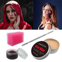 Body Paint 60g Professional Fake Blood Gel 3 Color Fake Wounds Scars Wax Professional Body Face Paint Tools CosmeticStage d240424