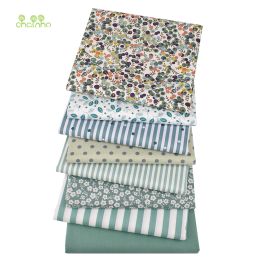 Tees Printed Twill Cotton Fabric,pea Green Color Series,patchwork Clothes for Diy Sewing Quilting Baby & Child's Bedclothes Material