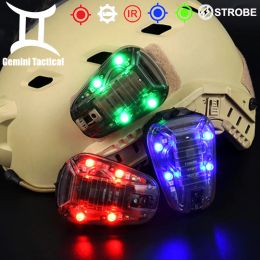 Lights 2024 Tactical IR Signal Light Ladybird LampWaterproof Red Green Blue Outdoor Survival Flashlight Multipurpose LED Helmet Light