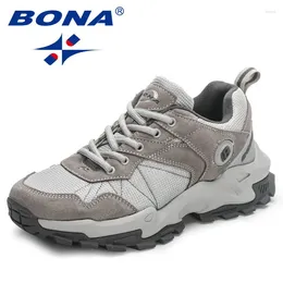 Casual Shoes BONA 2024 Designers Running Wear-resistant Sole Athletic Training Sneakers Men Non-slip Man Jogging