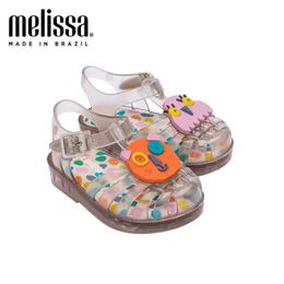 Sandals 2023 Newest Style Mini Melissa Girl Sandals Children Fashion Boys Roma Jelly Shoes Princess Sunflower Kids Beach Shoes 240423