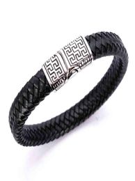 Palindrome Jewellery punk rock style bracelet carved palindrome buckle leather men039s Bracelet95344274406486