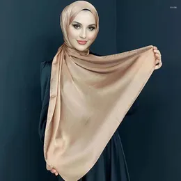 Ethnic Clothing Muslim Satin Scarf Women Luxury Abaya Silk Hijab Islamic Crinkle Hijabs For Woman Instant Abayas Shawl Jersey Dress Turban