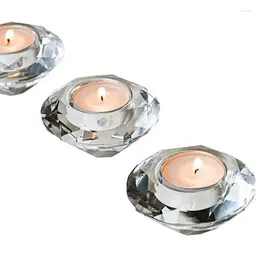 Candle Holders 50pcs/lot Wonderful K9 Crystal Clear Tealight Sticker For Wedding Home Party Decoration Centrepieces