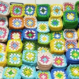 Table Mats 10pcs/lot 9cm DIY Crochet Multicolor Granny Square Coasters Decoration Handmade Cup Pad Wool Clothes Patch