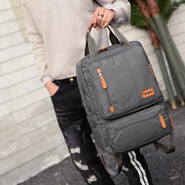 School Bags Casual Business Men Computer Backpack Light 15 Inch Laptop Bag Waterproof Oxford Cloth Lady Anti-theft Travel Grey