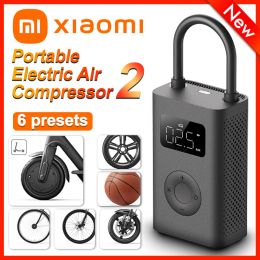 Control Xiaomi Mini Portable Air Pump 2 Mijia Electric Air Compressor Treasure TypeC Multitool Inflator Digital tire pressure detection