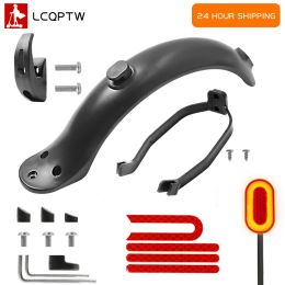 Scooters Durable Scooter Mudguard for Xiaomi Mijia M365 M187 1S Pro Electric Scooter Tyre Splash Fender with Rear Taillight Back Guard