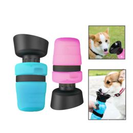 Feeding 500ML Dog Water Bottle Bowl Foldable Leakproof Water Food Cup Pet Feeder Bowl Portable Large Capacity Pet Outdoor Drinking Bowl