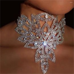 Chains Fashion Shiny Rhinestone Necklace Jewelry Women's Exquisite Luxury Bridal Wedding Party Wearing Accessories