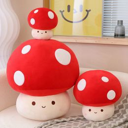 Animals Kawaii Mushroom Plush Toys Simulation Plant Pillow Lovely Dolls for Home Decor Sleeping Hug Cushion Stuffed Soft Food Dolls