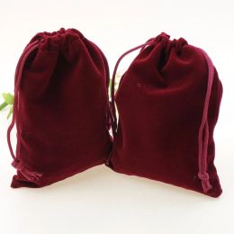 Display 50Pcs New 5x7cm Jewellery Packaging Velvet Bag Velvet Drawstring Bag & Pouches Jewelry/Candy Bags Dropshipping