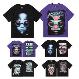2024 SS T-shirt Trendy Alien Boys Printed Loose unisex Summer Short sleeved T-shirt