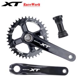 Lights Xt Racework Mtb Bicycle Crankset Connecting Rods Hollow Integrated Crank Arms 170/175mm Chainring for Mountain Bike Parts