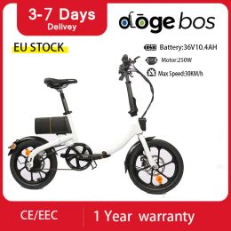 Bicycle DOGEBOS X2 Electric Bike 16 Inch Fat Tire Off Road Ebike 250W 36V10.4AH Max Speed 25KM/H Mountain Electric Bicycle For Adults