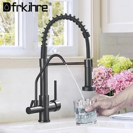 Kitchen Faucets Drinking Philtre Water Faucet Dual Spout Mixer 360 Degree Rotation Purification Feature Taps